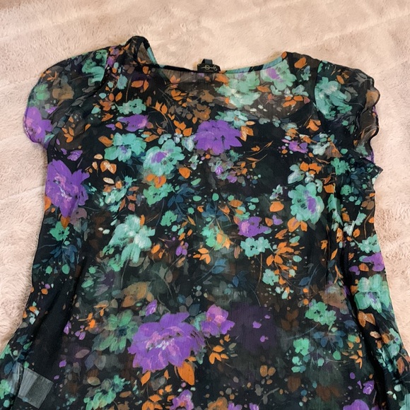 Jessica Simpson sheer floral top - XL - Picture 7 of 8